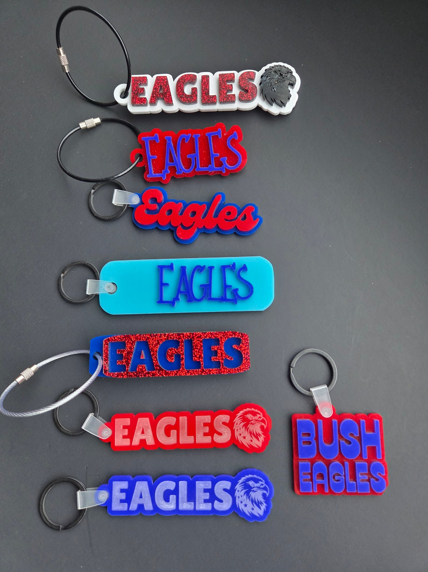 Mascot Keychain, Bag Tag, Charm, School Spirit
