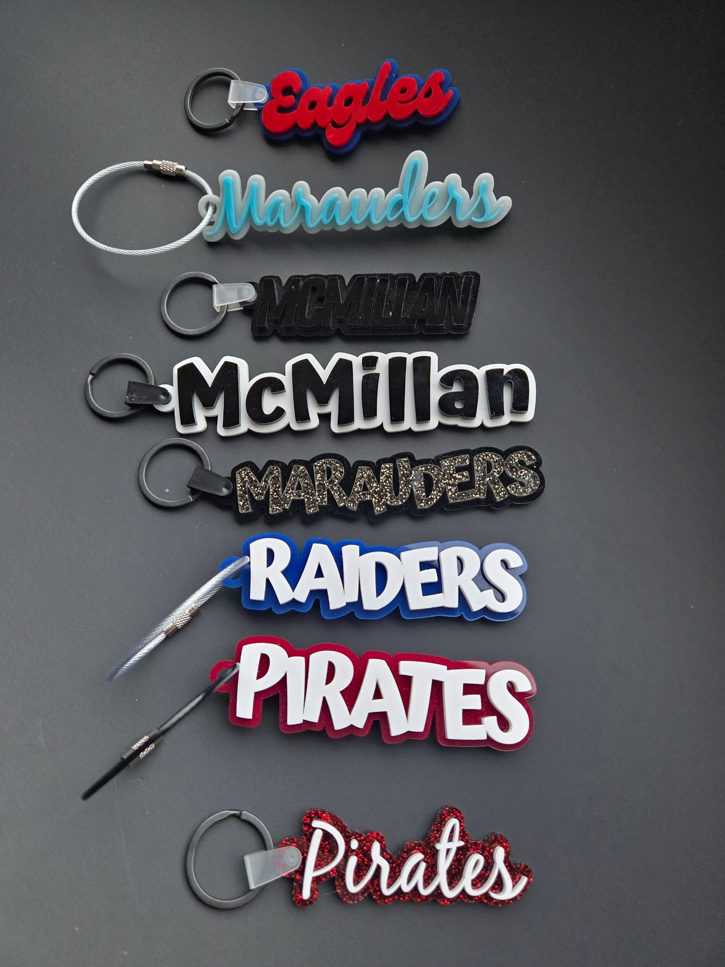 Mascot Keychain, Bag Tag, Charm, School Spirit