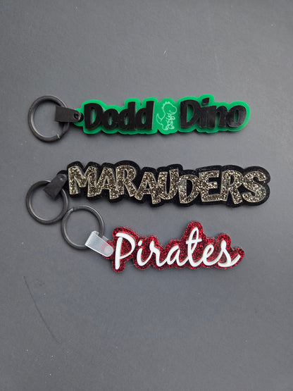 Mascot Keychain, Bag Tag, Charm, School Spirit