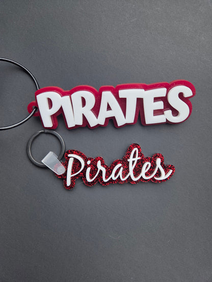 Mascot Keychain, Bag Tag, Charm, School Spirit