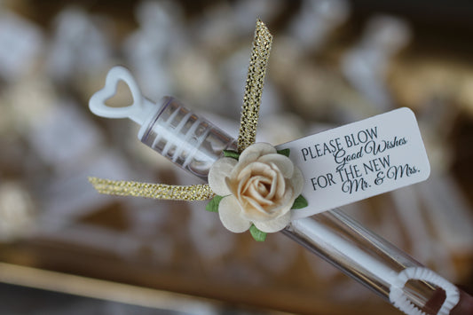Gold and Ivory Wedding Bubbles