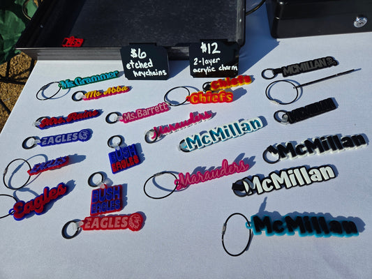 Acrylic Keychain - Etched