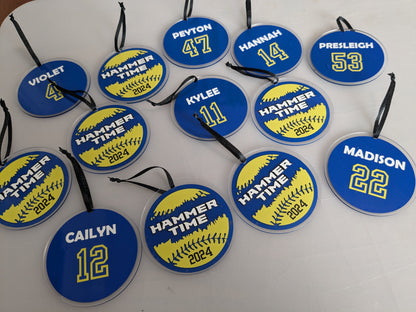 Ornament - Sports Team Bag Tag