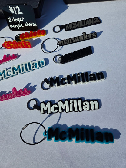 Acrylic Keychain - 2 layers